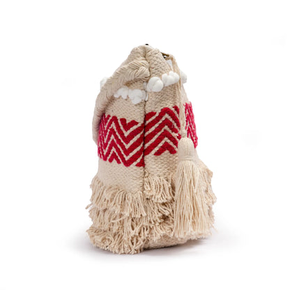 Cotton Bohemian Bag, Sling Bag for Girls and Women Handmade Cotton Purse, Red - HB10022