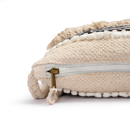 Cotton Bohemian Bag, Sling Bag for Girls and Women Handmade Cotton Purse, Black - HB10021